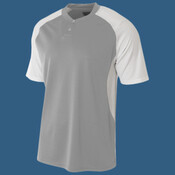 Adult Performance Contrast 2 Button Baseball Henley T-Shirt