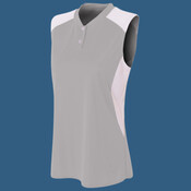 Ladies' Sleeveless 2 Button Henley