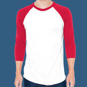 Unisex Poly-Cotton USA Made 3/4-Sleeve Raglan T-Shirt