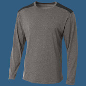 Men's Tourney Heather Color Block Long Sleeve T-Shirt